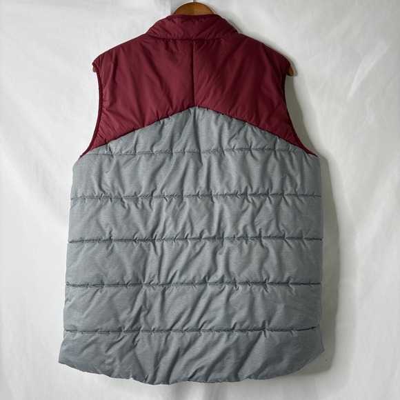 Nike FSU Florida State Seminoles NCAA Women's L Puffer Vest Gray Garnet Full Zip - Picture 6 of 8